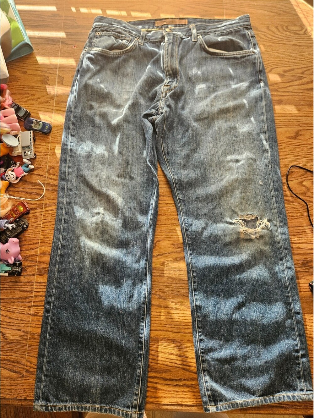 Men's Agave Relaxed Fit Blue Jeans 36x30